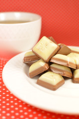 White and milk chocolate sweets