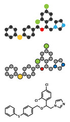 Fenticonazole antifungal drug molecule.
