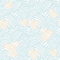 Heart stripes seamless background. Vector pattern