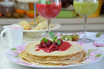 Soft Pancakes and Fresh Smoothies