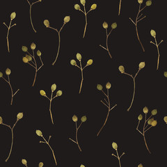 Seamless floral pattern. Background with a linden branch. 