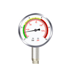 realistic manometer isolated on white background. Vector illustr