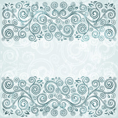 Abstract floral vintage background illustration.