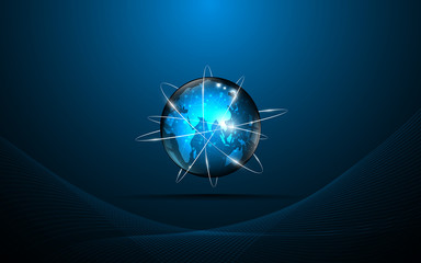 abstract globe network technology innovation concept