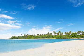 Landscape of tropical island with nice beach