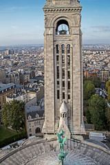 Rooftop and aerial view from Sacre Coeur Basilica. Paris