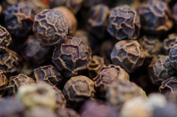 Selective Focus Peppercorns Close Up