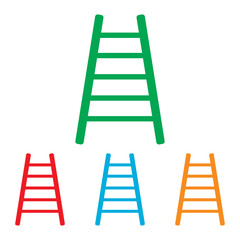 Ladder sign. Colorfull set