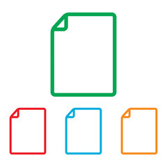 Document  sign. Colorfull set