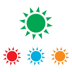 Sun sign. Colorfull set