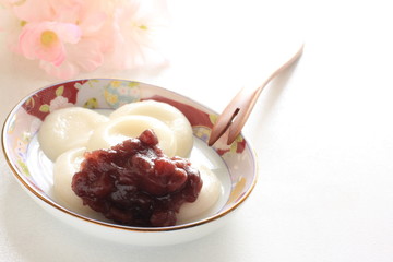 Japanese food, dango and azuki