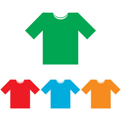 T-shirt sign. Colorfull set
