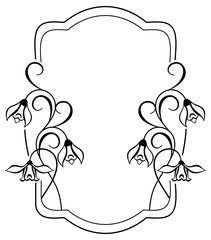 Floral silhouette frame