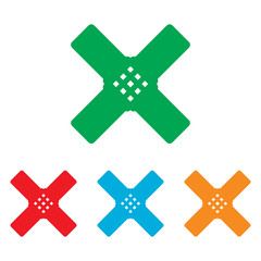 Obraz premium Aid sticker sign. Colorfull set