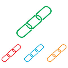Link sign. Colorfull set
