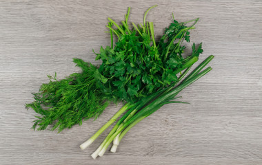 pepper cucumber green onion parsley