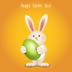 Easter bunny j with egg .Vector
