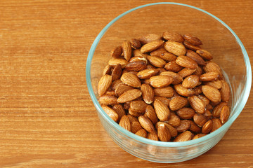 Glass Bowl of Maple Glazed Almonds