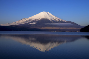 平野地区より富士山と山中湖