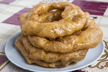 Peru Dish Dessert: Buñuelos with 
