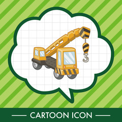 Transportation excavator truck theme elements