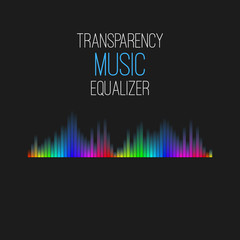 Fototapeta premium Transparency Music Equalizer. Vector Illustration
