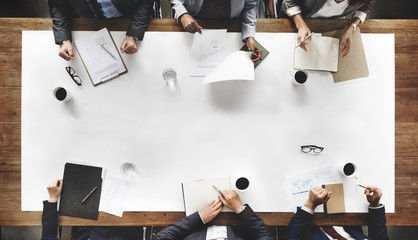 Business People Meeting Growth Success Target Economic Concept