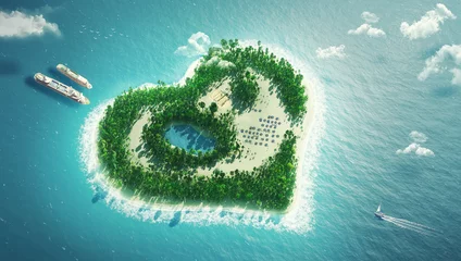 Fotobehang heart island © adimas