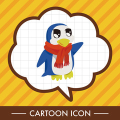 animal penguin cartoon theme elements