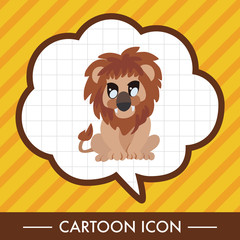 animal lion cartoon theme elements