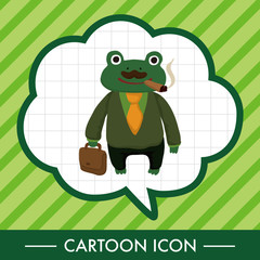 animal frog worker cartoon theme elements