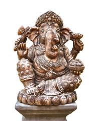 Fototapeta premium Hindu dod Ganesh isolated on white