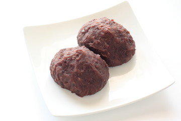 Japanese food, Ohagi red bean paste sticky rice cake