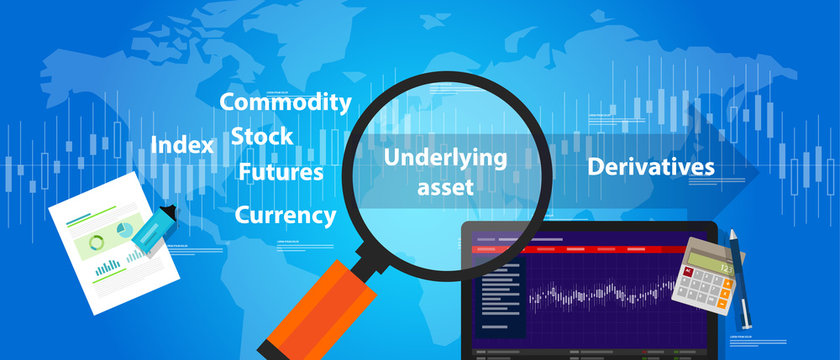 Underlying Assets Derivative Trading Stocks Index Future Commodity Futures Currency Market Pricing Value