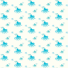 abstract seamless pattern octopus cartoon background