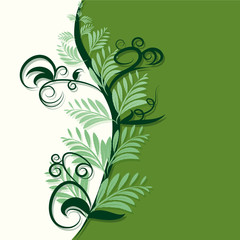 abstract green and ivory background