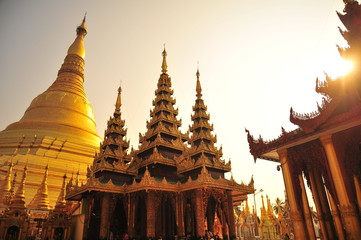 Fototapeta premium Shwedagon Pagoda in Yangon, Myanmar