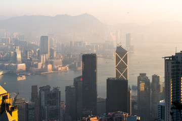 Fototapeta na wymiar Hong Kong at Dawn