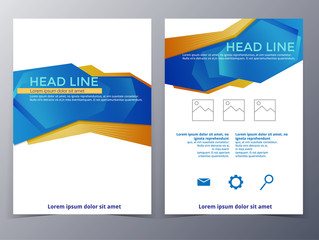 business and technology brochure design template vector
