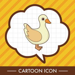 animal duck cartoon theme elements