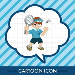 badminton player theme elements