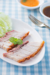 Crispy roasted pork belly