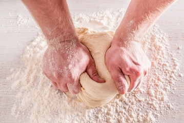 chef making bread