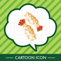 Japanese food shrimp theme elements