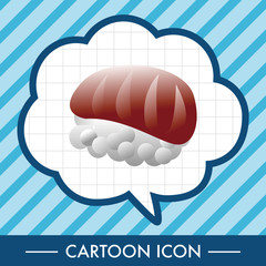 Japanese food sushi theme elements