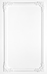 White Blank old frame of gypsum in the Renaissance style.