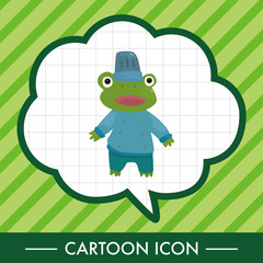 animal frog chef cartoon theme elements