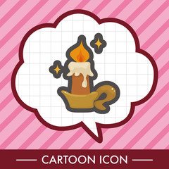 Christmas candle theme elements