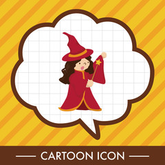 witch cartoon theme elements