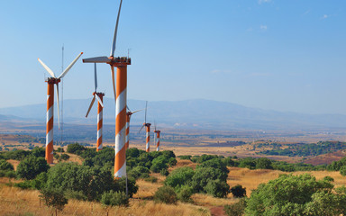Wind generators in the Golan Heights, Israel
